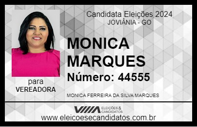 Candidato MONICA MARQUES 2024 - JOVIÂNIA - Eleições