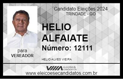 Candidato HELIO ALFAIATE 2024 - TRINDADE - Eleições