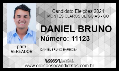 Candidato DANIEL BRUNO 2024 - MONTES CLAROS DE GOIÁS - Eleições