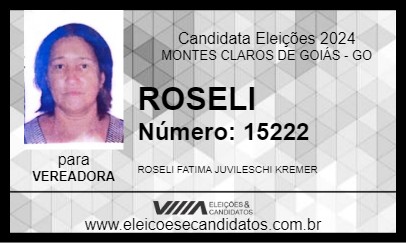 Candidato ROSELI 2024 - MONTES CLAROS DE GOIÁS - Eleições