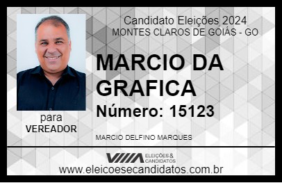 Candidato MARCIO DA GRAFICA 2024 - MONTES CLAROS DE GOIÁS - Eleições