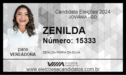 Candidato ZENILDA 2024 - JOVIÂNIA - Eleições