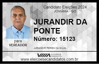 Candidato JURANDIR DA PONTE 2024 - JOVIÂNIA - Eleições