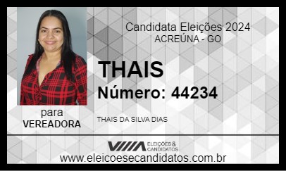 Candidato THAIS 2024 - ACREÚNA - Eleições