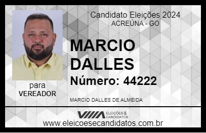 Candidato MARCIO DALLES 2024 - ACREÚNA - Eleições