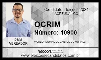 Candidato OCRIM 2024 - ACREÚNA - Eleições