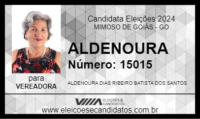 Candidato ALDENOURA 2024 - MIMOSO DE GOIÁS - Eleições