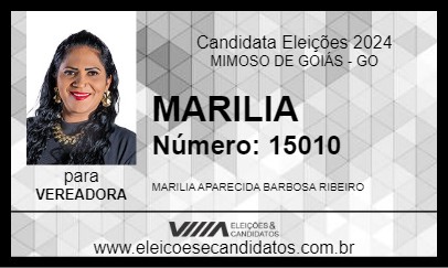 Candidato MARILIA 2024 - MIMOSO DE GOIÁS - Eleições