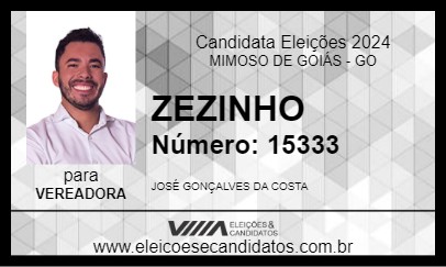 Candidato ZEZINHO 2024 - MIMOSO DE GOIÁS - Eleições