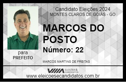 Candidato MARCÃO DO POSTO 2024 - MONTES CLAROS DE GOIÁS - Eleições