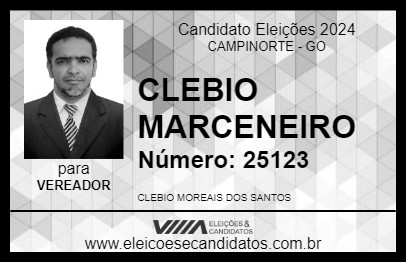 Candidato CLEBIO MARCENEIRO 2024 - CAMPINORTE - Eleições