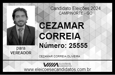 Candidato CEZAMAR CORREIA 2024 - CAMPINORTE - Eleições