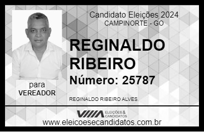 Candidato REGINALDO RIBEIRO 2024 - CAMPINORTE - Eleições