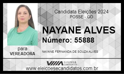 Candidato NAYANE ALVES 2024 - POSSE - Eleições