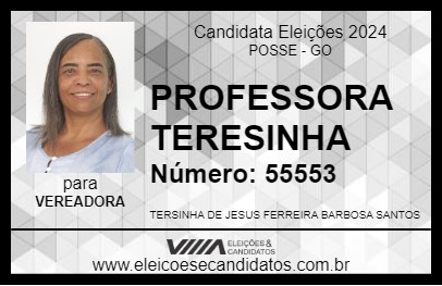 Candidato PROFESSORA TERESINHA 2024 - POSSE - Eleições