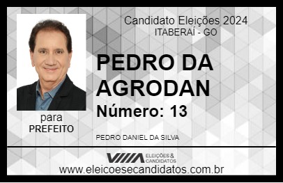 Candidato PEDRO DA AGRODAN 2024 - ITABERAÍ - Eleições