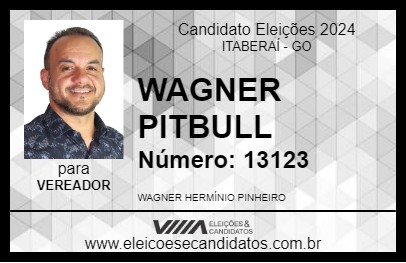 Candidato WAGNER PITBULL 2024 - ITABERAÍ - Eleições