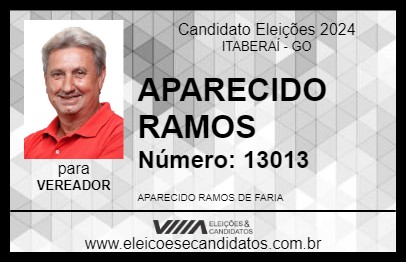 Candidato APARECIDO RAMOS 2024 - ITABERAÍ - Eleições