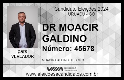 Candidato DR MOACIR GALDINO 2024 - URUAÇU - Eleições