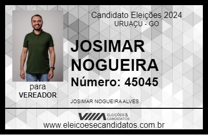 Candidato JOSIMAR NOGUEIRA 2024 - URUAÇU - Eleições