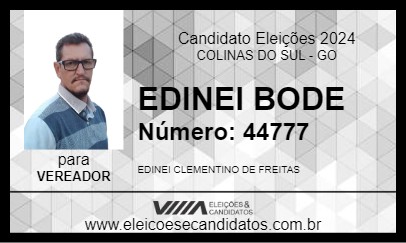 Candidato EDINEI BODE 2024 - COLINAS DO SUL - Eleições