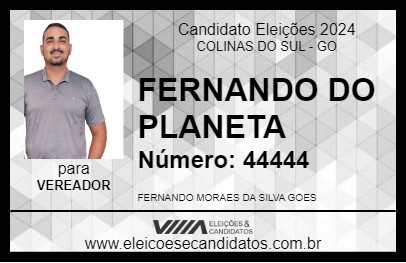 Candidato FERNANDO DO PLANETA 2024 - COLINAS DO SUL - Eleições