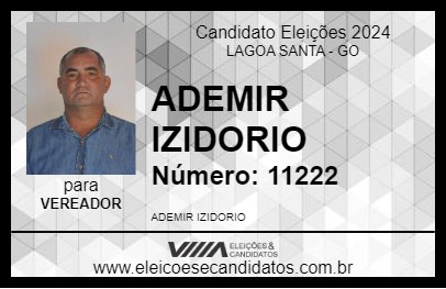 Candidato ADEMIR IZIDORIO 2024 - LAGOA SANTA - Eleições