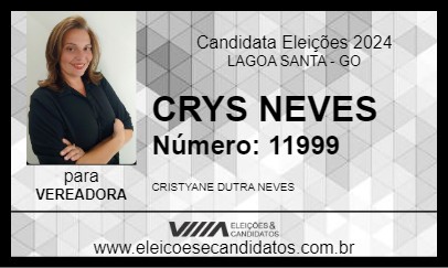 Candidato CRYS NEVES 2024 - LAGOA SANTA - Eleições