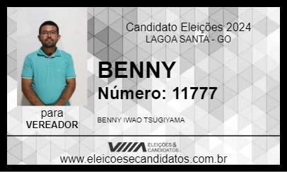 Candidato BENNY 2024 - LAGOA SANTA - Eleições