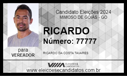 Candidato RICARDO 2024 - MIMOSO DE GOIÁS - Eleições