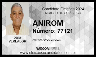 Candidato ANIROM 2024 - MIMOSO DE GOIÁS - Eleições