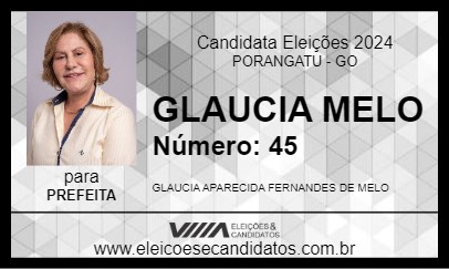 Candidato GLAUCIA MELO 2024 - PORANGATU - Eleições