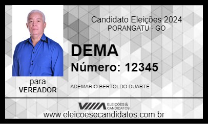 Candidato DEMA 2024 - PORANGATU - Eleições