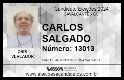 Candidato CARLOS SALGADO 2024 - CAVALCANTE - Eleições