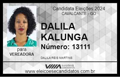 Candidato DALILA KALUNGA 2024 - CAVALCANTE - Eleições