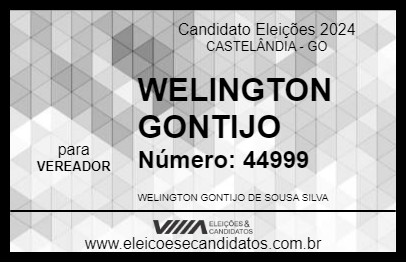 Candidato WELINGTON GONTIJO 2024 - CASTELÂNDIA - Eleições