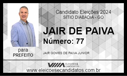 Candidato JAIR DE PAIVA 2024 - SÍTIO D\ABADIA - Eleições