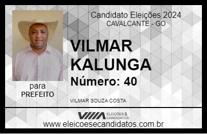 Candidato VILMAR KALUNGA 2024 - CAVALCANTE - Eleições