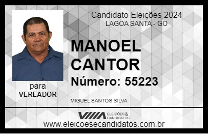 Candidato MANOEL CANTOR 2024 - LAGOA SANTA - Eleições