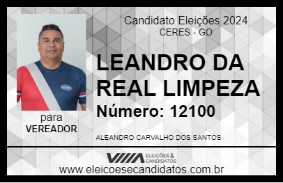 Candidato LEANDRO DA REAL LIMPEZA 2024 - CERES - Eleições