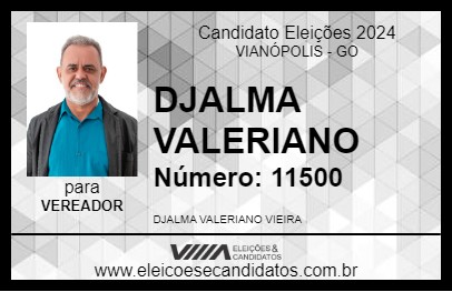 Candidato DJALMA VALERIANO 2024 - VIANÓPOLIS - Eleições