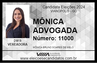 Candidato MÔNICA ADVOGADA 2024 - VIANÓPOLIS - Eleições