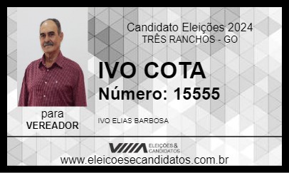 Candidato IVO COTA 2024 - TRÊS RANCHOS - Eleições