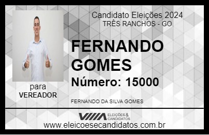 Candidato FERNANDO GOMES 2024 - TRÊS RANCHOS - Eleições