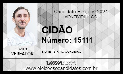 Candidato CIDÃO 2024 - MONTIVIDIU - Eleições