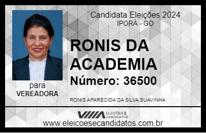 Candidato RONIS DA ACADEMIA 2024 - IPORÁ - Eleições