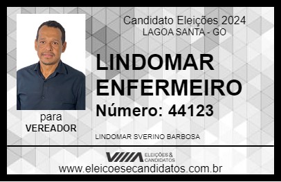 Candidato LINDOMAR ENFERMEIRO 2024 - LAGOA SANTA - Eleições