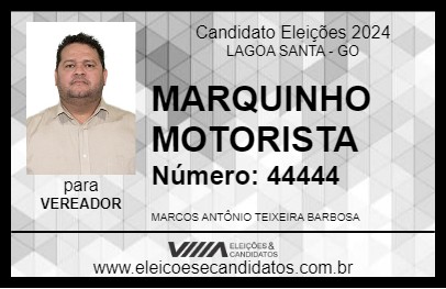 Candidato MARQUINHO MOTORISTA 2024 - LAGOA SANTA - Eleições