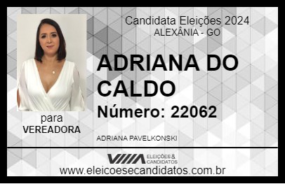 Candidato ADRIANA DO CALDO 2024 - ALEXÂNIA - Eleições