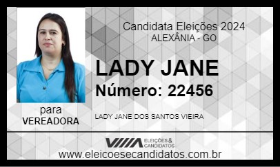 Candidato LADY JANE 2024 - ALEXÂNIA - Eleições